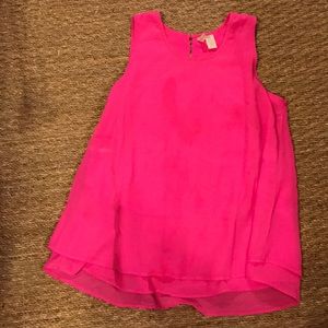 High Neck Hot Pink Shirt